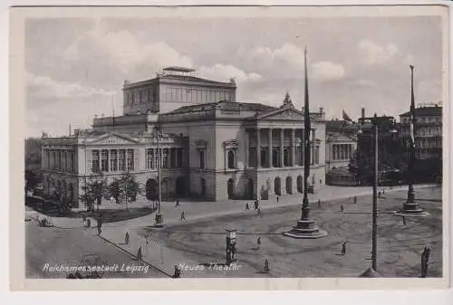 AK Reichsmessestadt Leipzig. Neues Theater, Hermann Ebert & Söhne, gebraucht gut