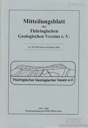 Buch: Mitteilungsblatt des Thüringischen Geologischen Vereins e.V. Nr. 30...2010