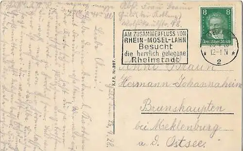 AK Coblenz. Oberpräsidium. ca. 1928, Postkarte. Serien Nr, ca. 1928