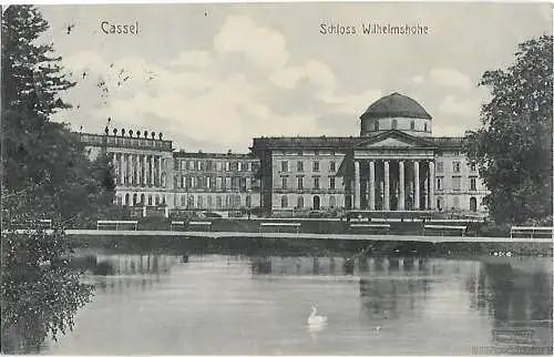 AK Cassel. Schloss Wilhelmshöhe. ca. 1911, Postkarte. Ca. 1911, gebraucht, gut