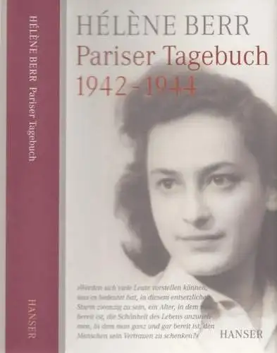 Buch: Pariser Tagebuch 1942-1944, Berr, Helene. 2009, Carl Hanser Verlag