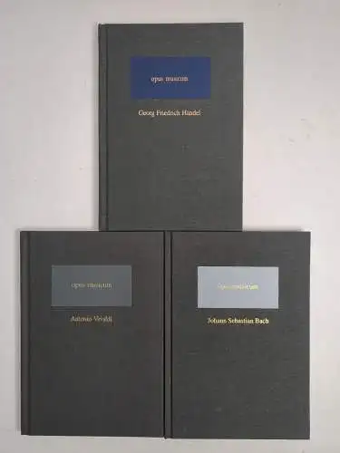 3 Bücher opus musicum: Händel, Vivaldi, Bach. Worbst, Edition Labö Musikverlag