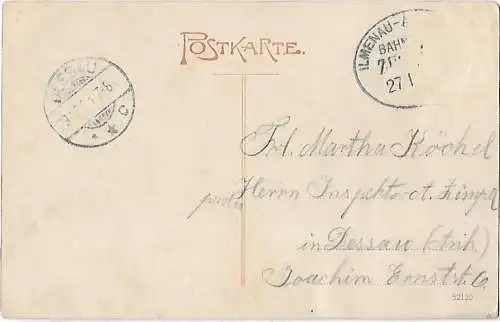 AK Gruss aus Stützerbach i. Th. ca. 1908, Postkarte. Serien Nr, ca. 1908