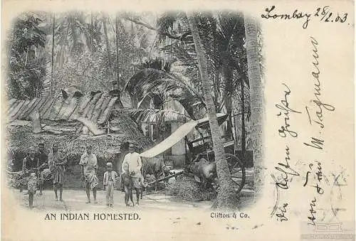 AK An indian homested. ca. 1930, Postkarte. Ca. 1903, Verlag Clifton & Co