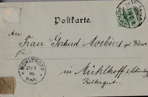 AK Palais im Grossen Garten. Dresden ca. 1898, Postkarte. Serien Nr, ca. 1898