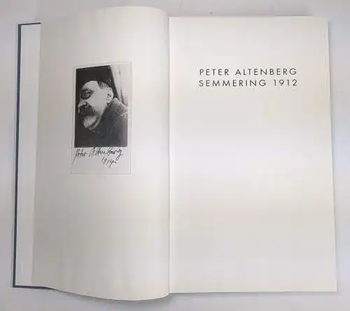 Buch: Semmering 1912, Das altbekannte Buch ... Peter Altenberg, 2002, Eichbauer