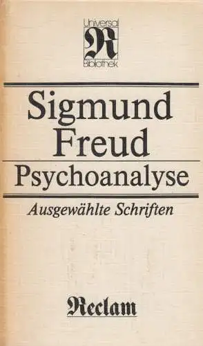 Buch: Psychoanalyse, Freud, Sigmund. Reclams Universal-Bibliothek, 1985