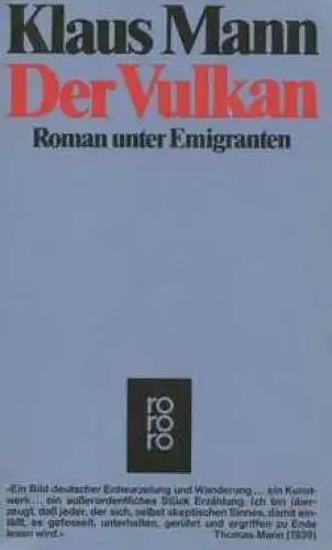 Buch: Der Vulkan, Mann, Klaus. Rororo, 1989, Rowohlt Verlag, gebraucht, gut