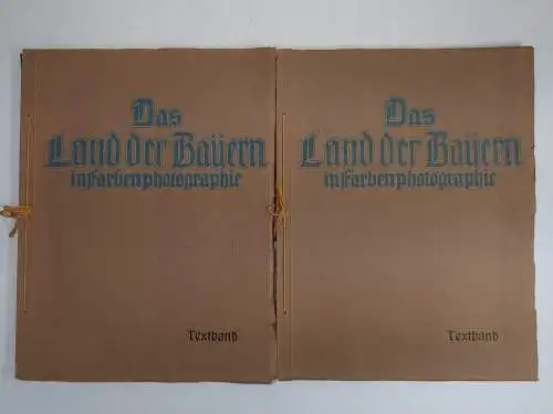 Buch: Das Land der Bayern in Farbenphotographie 1+2, Ganghofer, 1918, 2 Bände