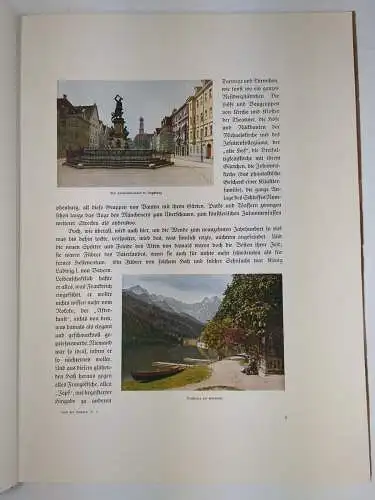 Buch: Das Land der Bayern in Farbenphotographie 1+2, Ganghofer, 1918, 2 Bände