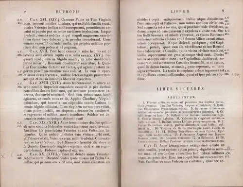 Buch: Eutropii Breviarium Historiae Romanae, Baumgarten-Crusius, 1875, Teubner