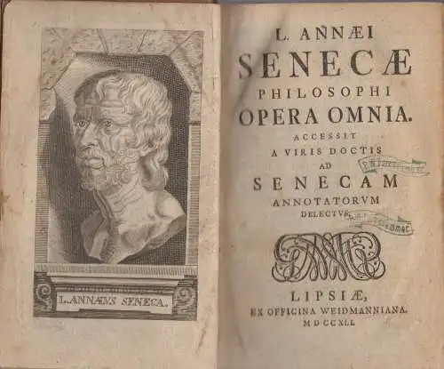 Buch: L. Annaei Senecae Philosophi Opera Omnia. Seneca, 1741, Weidmann