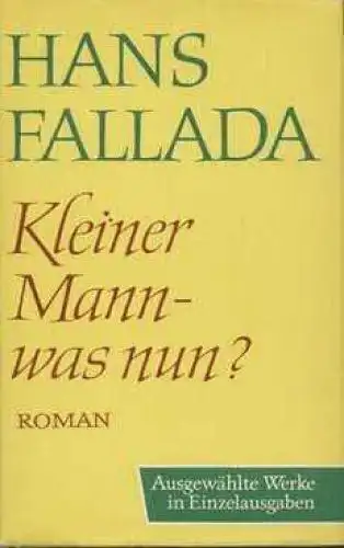 Buch: Kleiner Mann - was nun, Fallada, Hans. 1970, Aufbau-Verlag, Roman