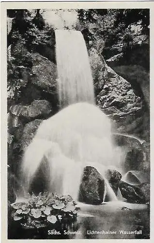 AK Sächs. Schweiz. Lichtenhainer Wasserfall. ca. 1956, gebraucht, gut