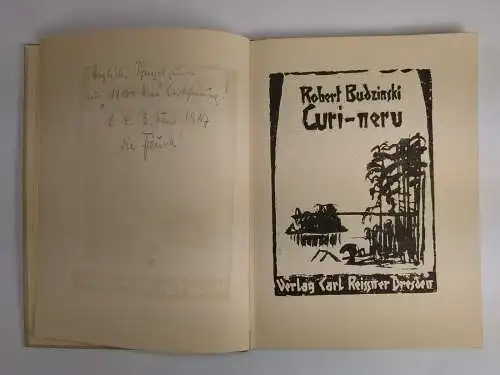 Buch: Curi-neru, Robert Budzinski, 1927, Carl Reißner, gebraucht, gut