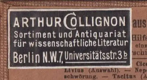 Buch: Ausgewählte Komödien des P. Terentius Afer, I. Phormio, 1898, Teubner