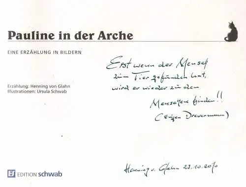 Buch: Pauline in der Arche, Glahn, Henning von u.a., 2007, Schwab, signiert