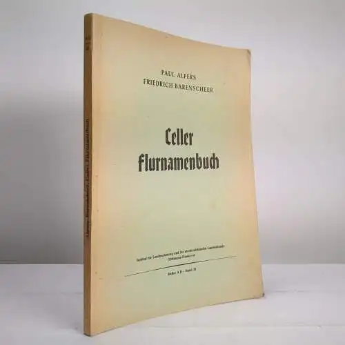 Buch: Celler Flurnamenbuch, P. Alpers & F. Barenscheer, 1952, Schweiger & Pick