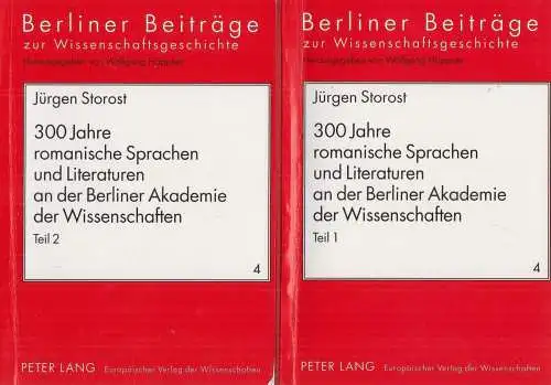 Buch: 300 Jahre romanische Sprachen und Literaturen... Storost, 2001, 2 Bände