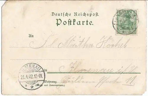 AK Thüringer Schäfer. Thüringer Trachten Postkarte. ca. 1902, gebraucht, gut