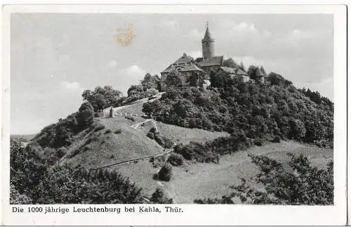 AK Hotel und Erholungsstätte Leuchtenburg. ca. 1945, Vrl. Richard Zieschank, gut