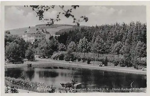 AK Radiumbad Brambach i.V. Hotel Radium Kurhof. ca. 1953, gebraucht, gut