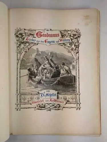 Buch: Gaudeamus!, Joseph Victor von Scheffel, A.v. Werner, A. Clotz, 1877, Bonz