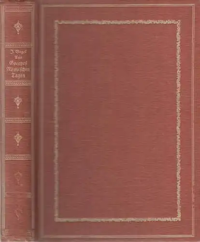 Buch: Aus Goethes Römischen Tagen. Vogel, Julius, Alfred Kröner Verlag