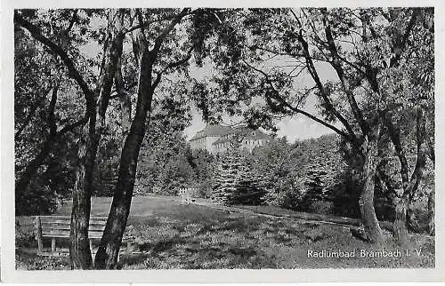 AK Radiumbad Brambach i.V. ca. 1953, Verlag Franz Landgraf, gebraucht, gut