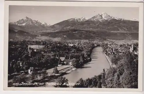 AK Innsbruck mit Serles und Nockspitze, ca. 1938, Sepp Ritzer & Elis Braunhoft