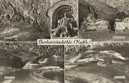 AK Barbarossahöhle Kyffh. ca. 1963, VEB Bild und Heimat, gebraucht, gut