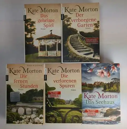 5 Bücher Romane von Kate Morton: Spiel, Garten, Stunden, Spuren, Seehaus. Diana