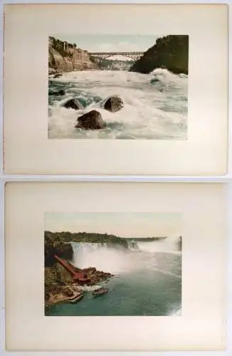 Foto: Niagara - Whirlpool Rapids Looking up; Central View of Falls. Detroit 1898