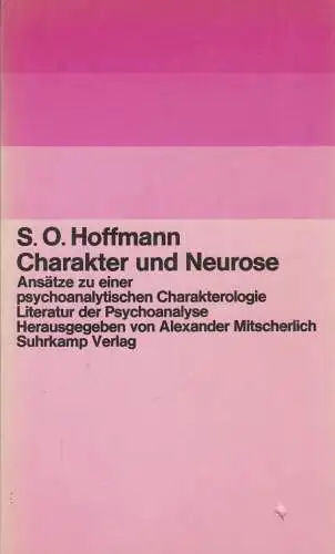 Buch: Charakter und Neurose, Hoffmann, S.O., 1979, Suhrkamp, gebraucht, gut