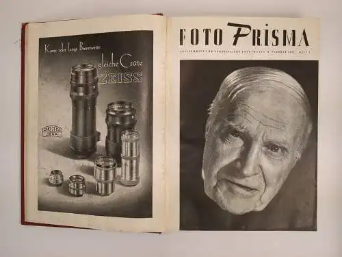 Buch: Foto Prisma 1951, Zeitschrift für neuzeitliche Fotopraxis, 12 Hefte