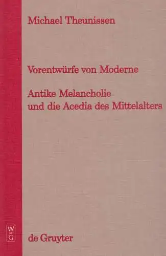 Vorentwürfe von Moderne. Antike Melancholie Vorwort & Acedia des Mittelalters