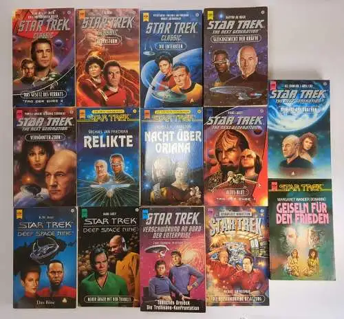 14 Bücher Star Trek, Deep Space Nine, The Next Generation, Classic, Heyne