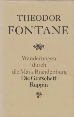 Buch: Wanderungen durch die Mark Brandenburg, Fontane, Theodor. 1987 9029