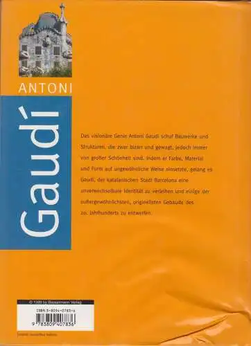 Buch: Antoni Gaudi, Carmel-Arthur, Judith, 1999, Bassermann, gebraucht, gut