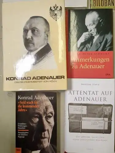 18 Bücher Konrad Adenauer: Attentat, Anmerkungen, Briefwechsel, Gespräche ...