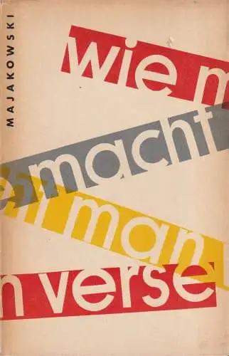 Buch: Wie macht man Verse?, Majakowski, Wladimir. 1960, Verlag Volk und Welt