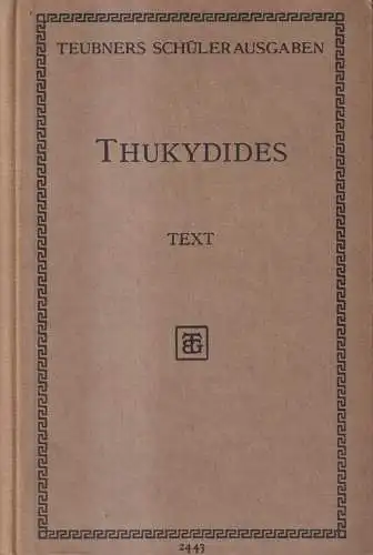 Buch: Thukydides in Auswahl, Carstenn & Lisco, 1928, Teubners Schülerausgaben