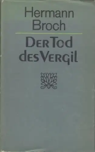 Buch: Der Tod des Vergil, Broch, Hermann. 1978, Verlag Volk und Welt, Roman 5808