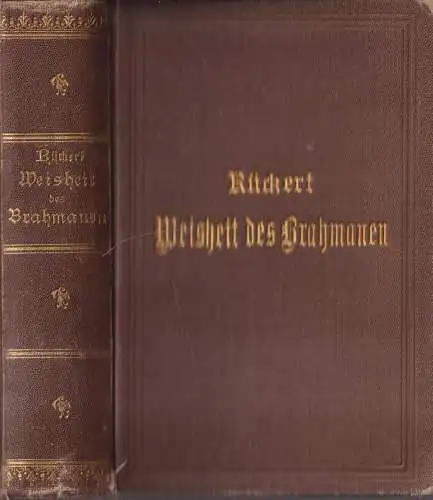 Buch: Die Weisheit des Brahmanen, Friedrich Rückert, Reclam, Miniatur-Ausgabe