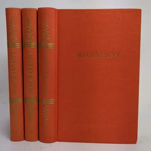 Buch: Meisternovellen, Band 1-3, Guy de Maupassant, 1962, Aufbau Verlag, 3 Bände