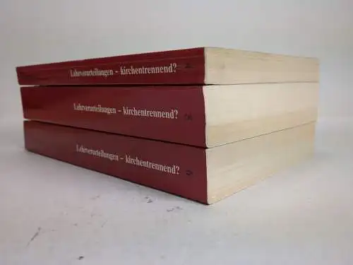 Buch: Lehrverurteilungen - kirchentrennend? I-III, 3 Bände, 1986, Herder / V&R