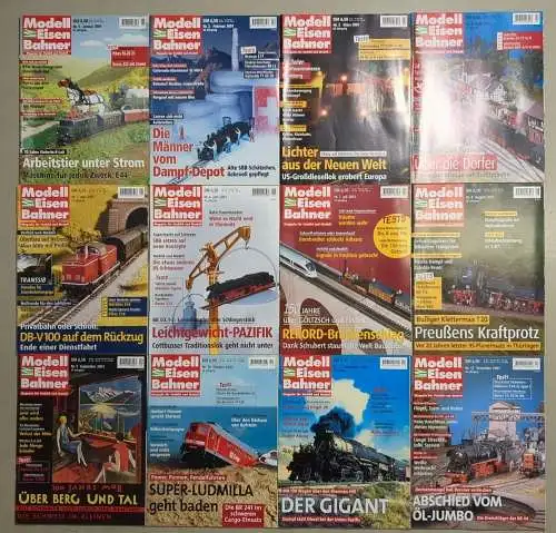 Modelleisenbahner 2001, Heft 1-12, Zeitschrift, Modelleisenbahn, Modellbau