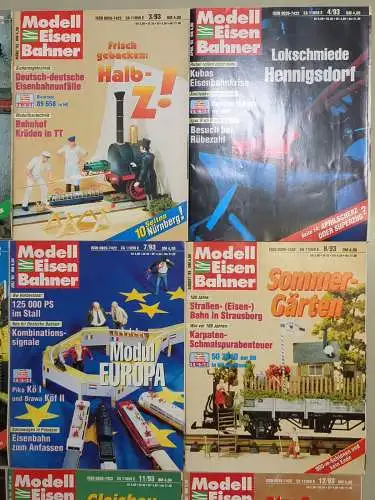 Modelleisenbahner 1993, Heft 1-12, T&M, Zeitschrift, Modelleisenbahn, Modellbau