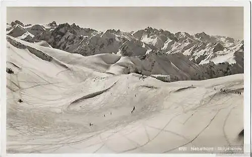 AK Nebelhorn Ausblick v.d. Marchspitze bis Biberkopf. ca. 1939, Postkarte