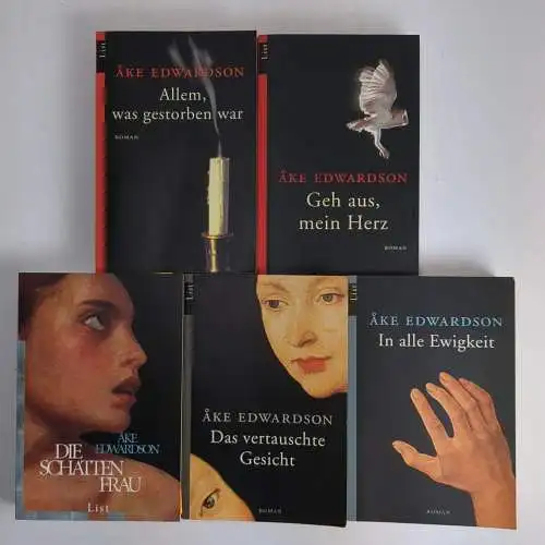 5 Bücher Ake Edwardson; Jonathan Wide 1+2, Erik Winter 2-4, List Taschenbücher